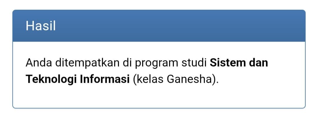 Announcement Program Studi